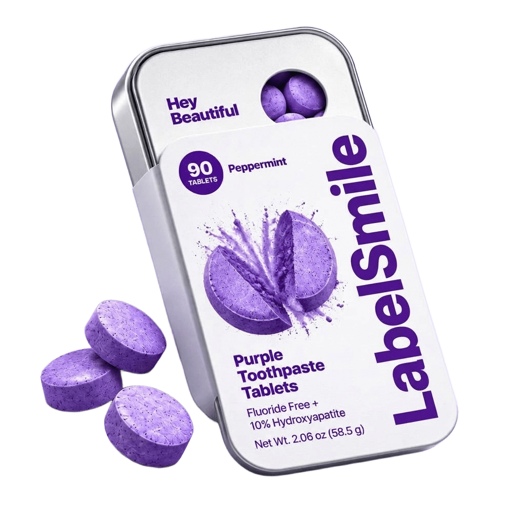 Purple Whitening Toothpaste Tablets